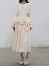 Mutedance 25 Autumn/Winter Round Neck Top Skirt Plant Dye Highly Handmade MD-MD25FW65-nude